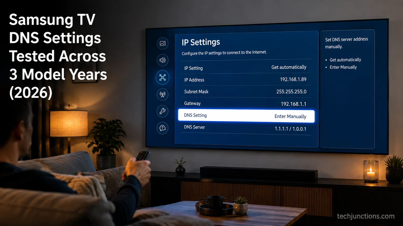 Samsung TV DNS Settings Tested Across 3 Model Years (2026)