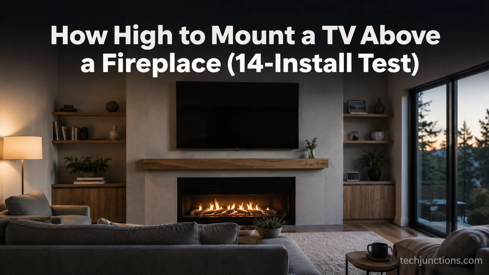 How High to Mount a TV Above a Fireplace (14-Install Test)