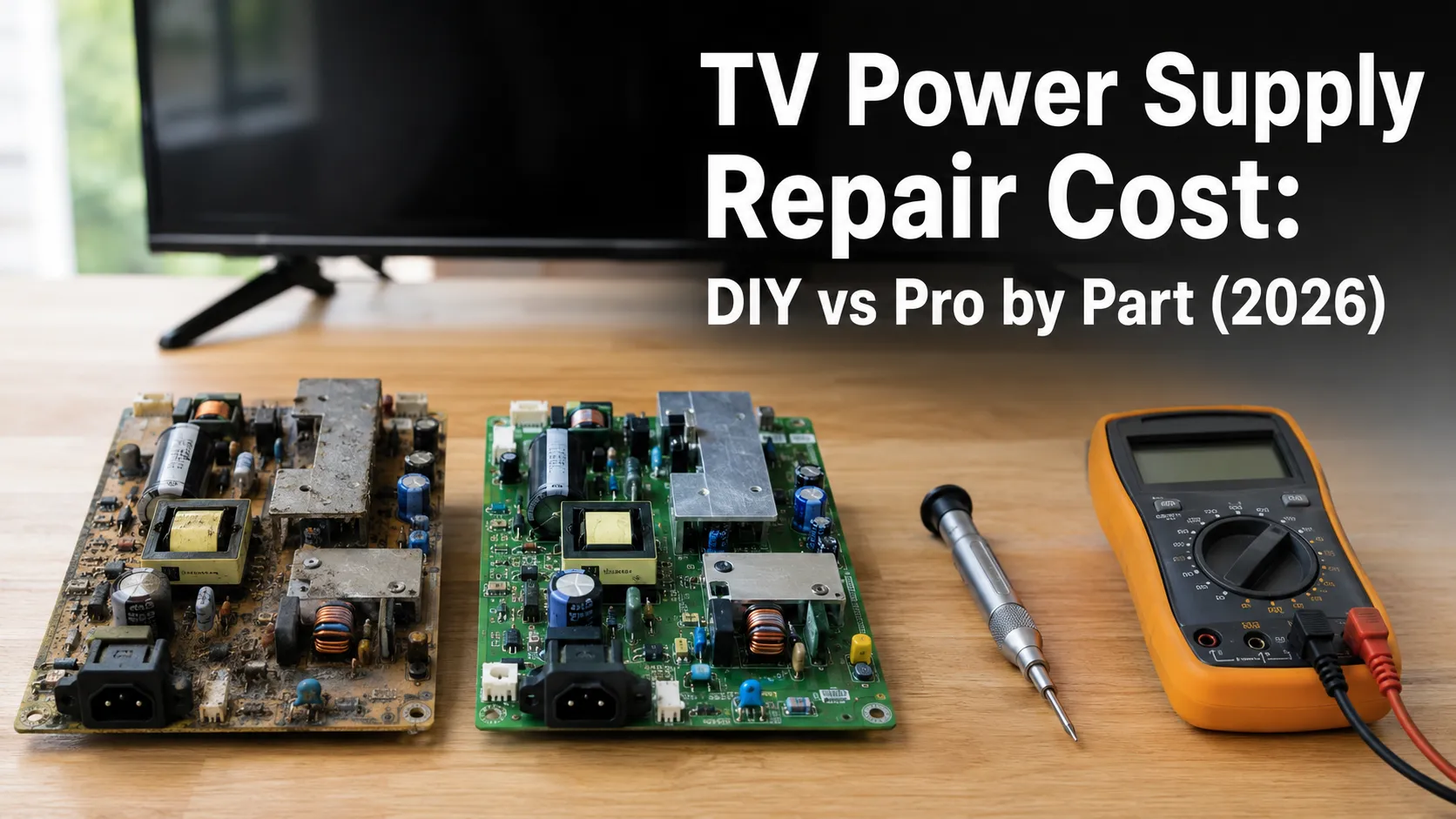 TV Power Supply Repair Cost: DIY vs Pro by Part (2026)