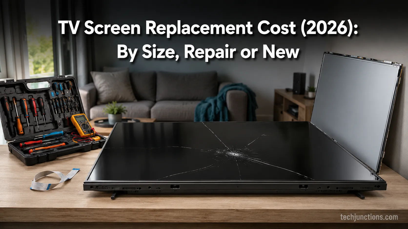 TV Screen Replacement Cost (2026): By Size, Repair or New