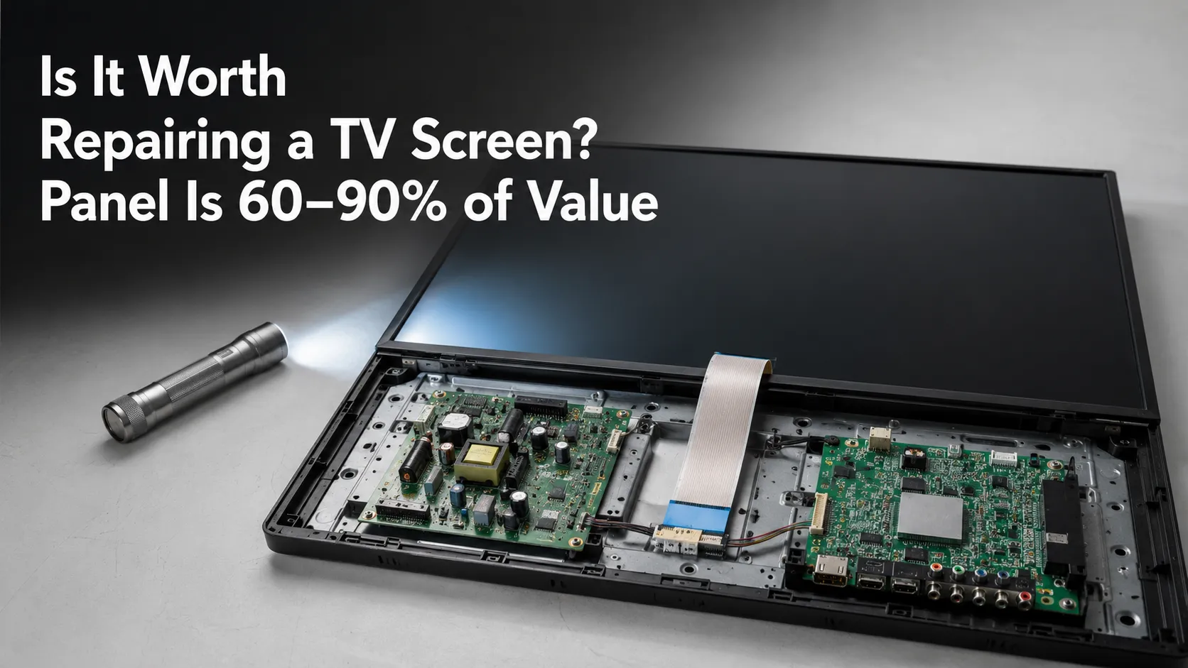 Is It Worth Repairing a TV Screen? Panel Is 60–90% of Value