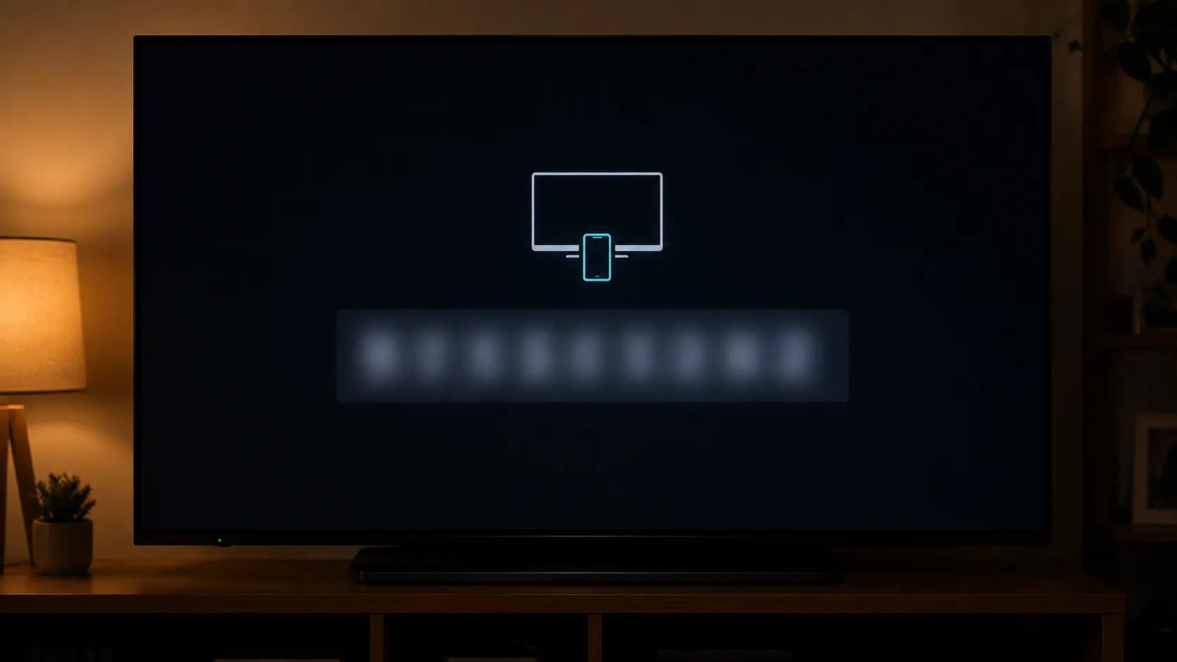 LG Smart TV displaying the Prime Video activation screen with the device activation code blurred after reinstalling the app, illustrating the account sign-in process.